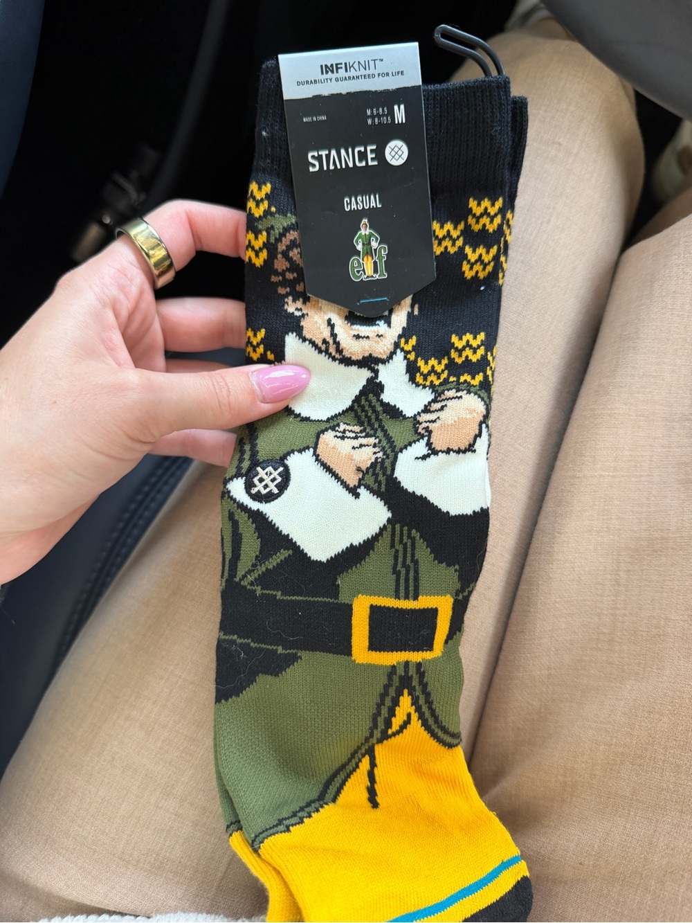 Stance Men’s Elf Casual Socks - Black, Green & Yellow